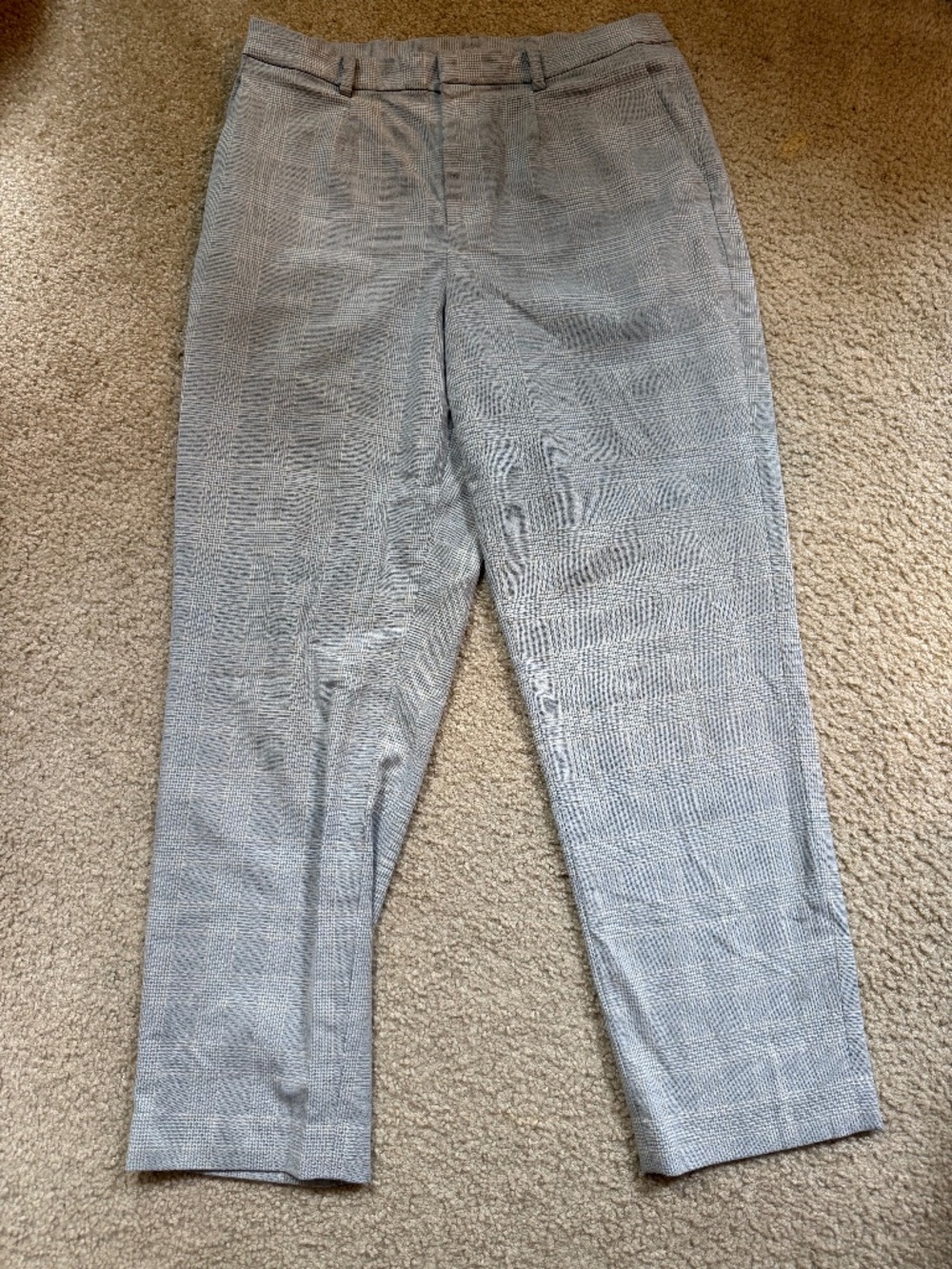 Uniqlo Smart Ankle Cropped Trousers Sz M Gray Pants Business Casual